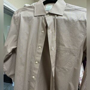 Brooks Brothers dress shirt yellow and blue 15-32 slim fit new without tags